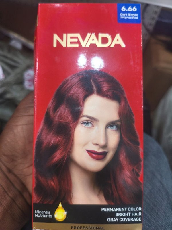 Nevada Permanant color  hair Dark Blond Intense Red